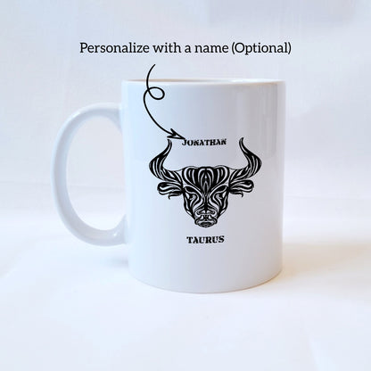Taurus Personalized Zodiac Mug