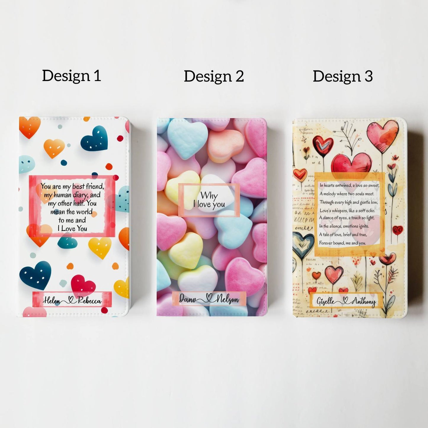 Personalized Hearts All Over Journal