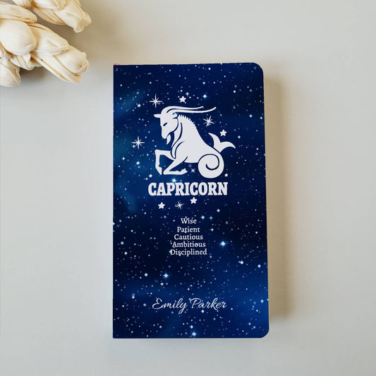 Personalized Capricorn Journal - Custom Zodiac Journal - 3.75" x 7"
