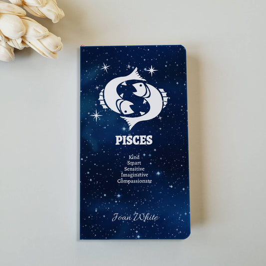 Personalized Pisces Journal - Custom Zodiac Journal - 3.75" x 7"