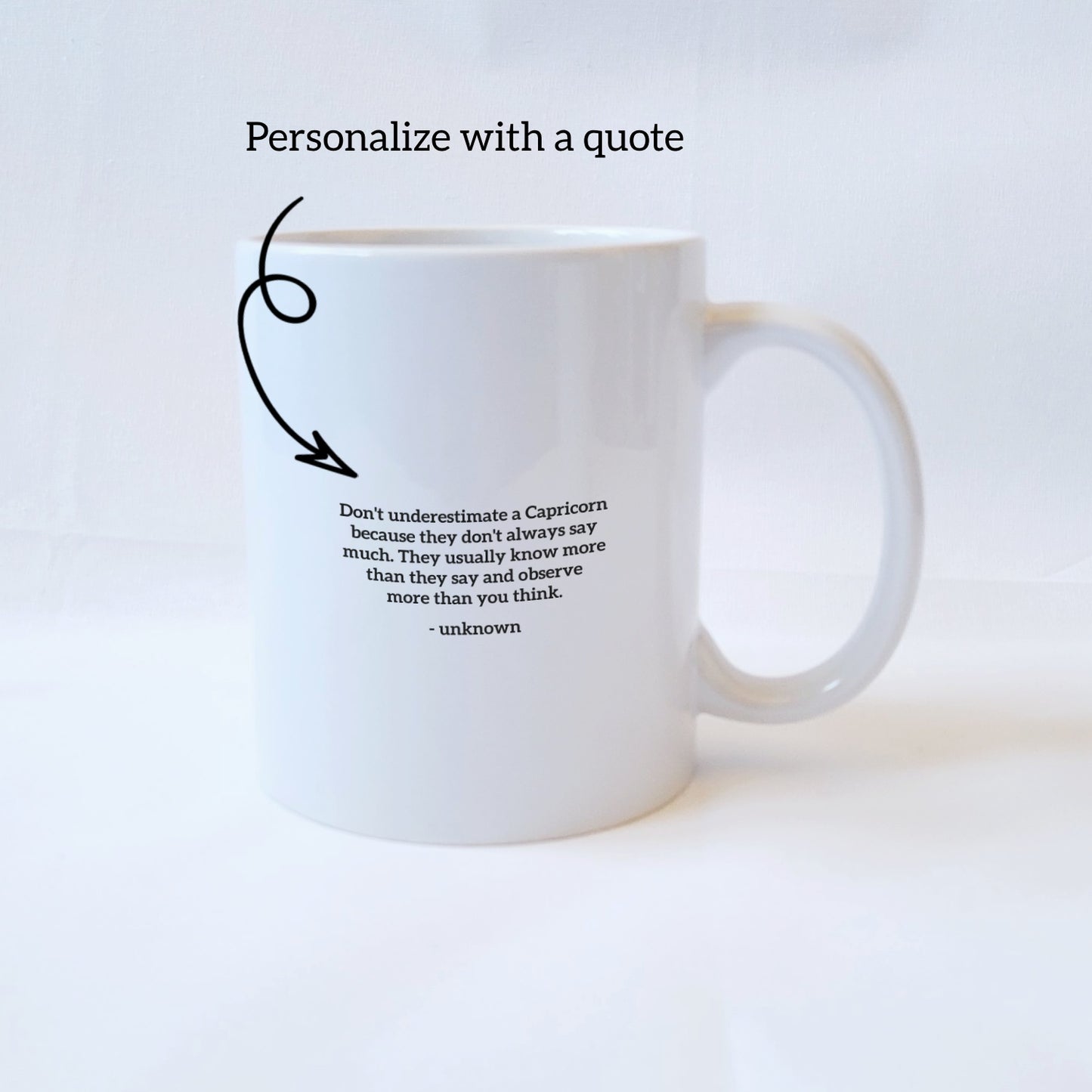 Capricorn Personalized Zodiac Mug