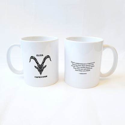 Capricorn Personalized Zodiac Mug