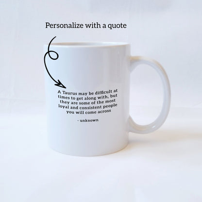 Taurus Personalized Zodiac Mug