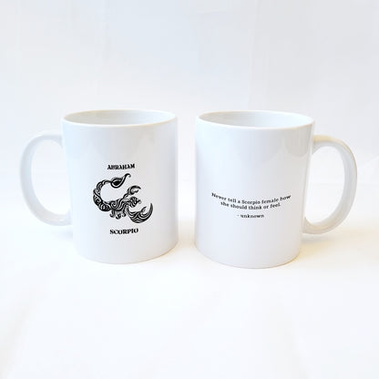 Scorpio Personalized Zodiac Mug