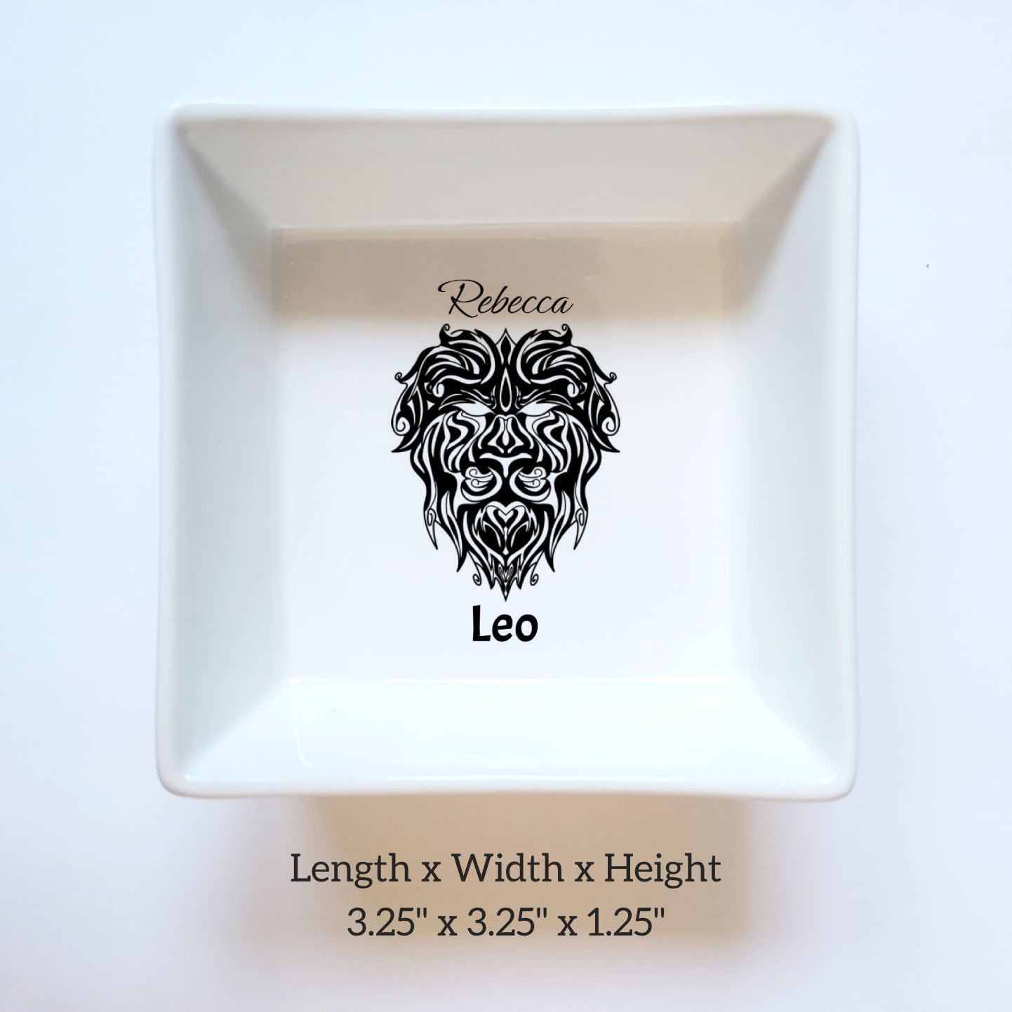 Personalized Zodiac Sign Ceramic Jewelry Dish - Custom Zodiac Lover Gift