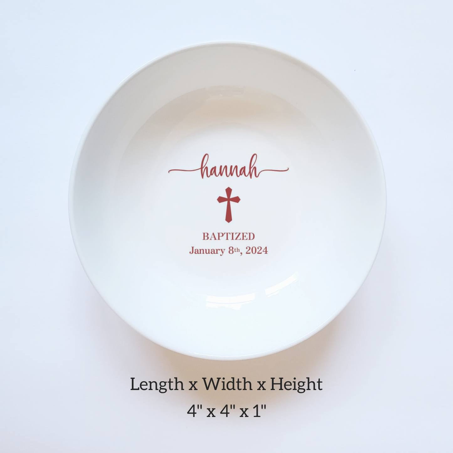 Personalized Baptism Jewelry Dish