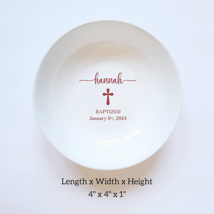 Personalized Baptism Jewelry Dish