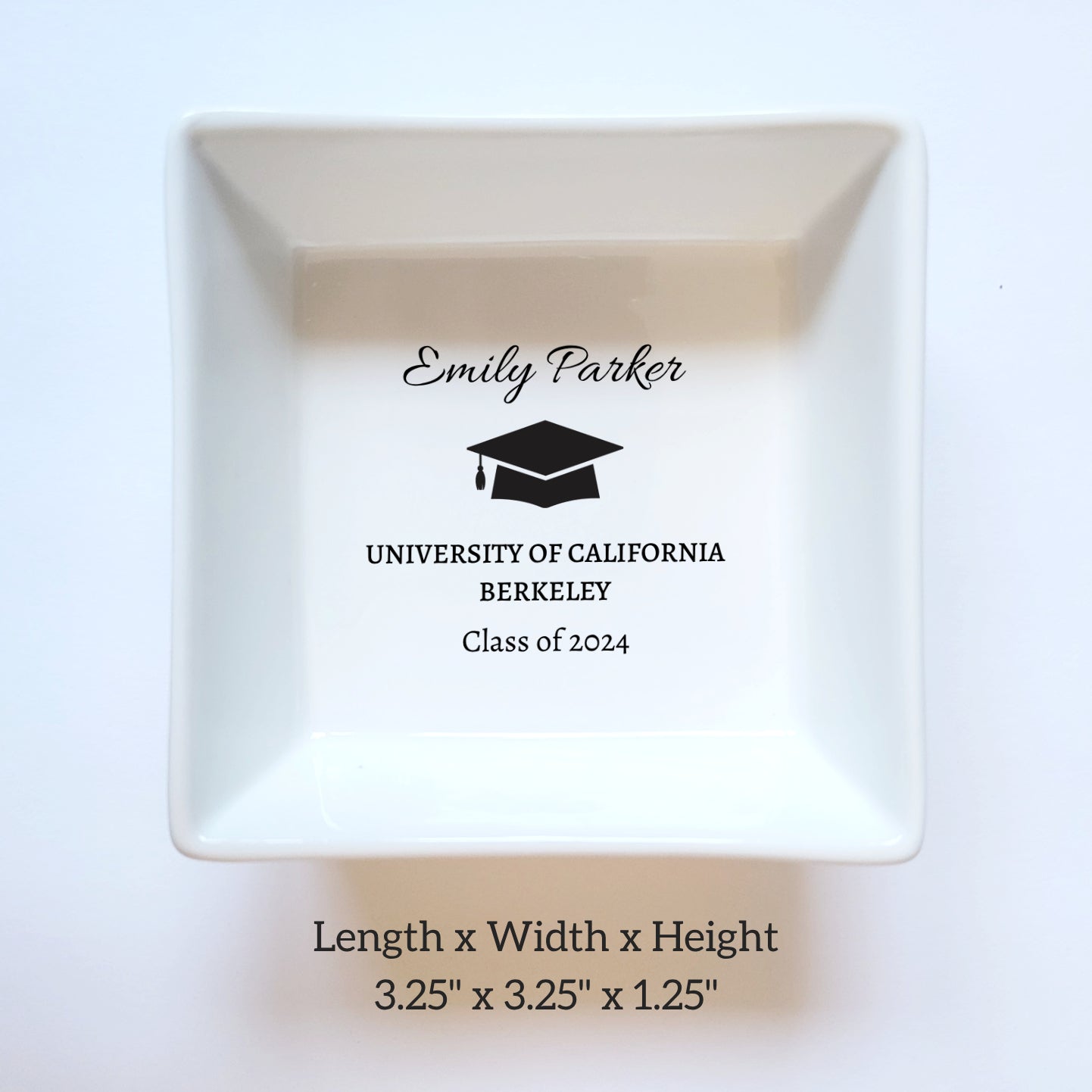 Personalized Graduation Jewelry Dish