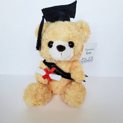 Personalized Graduation Bear Plush Toy and Mug Gift Basket - Custom Graduation Gift