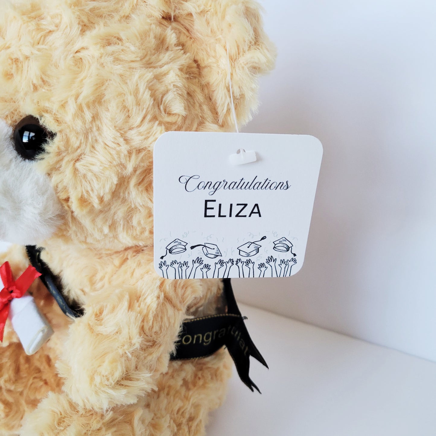 Personalized Graduation Bear Plush Toy and Mug Gift Basket - Custom Graduation Gift