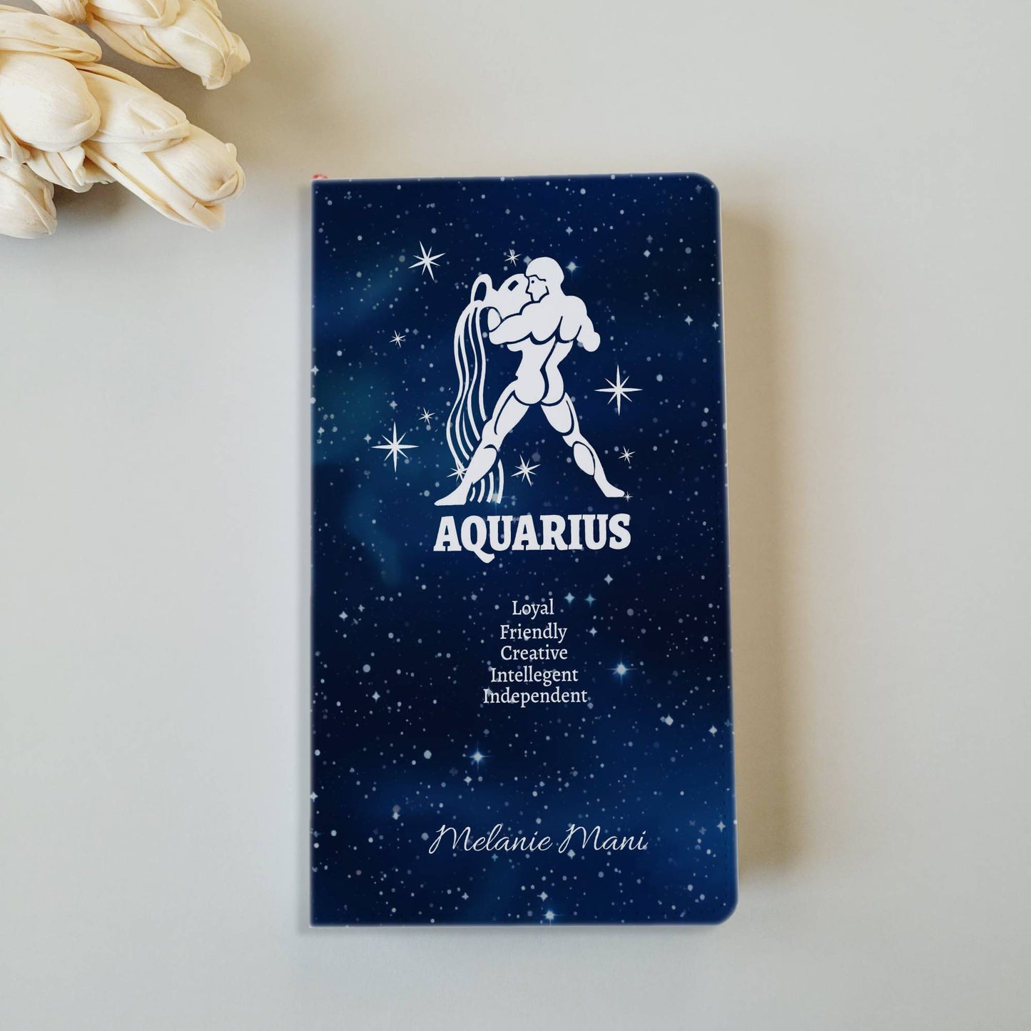 Personalized Aquarius Journal - Custom Zodiac Journal - 3.75" x 7"