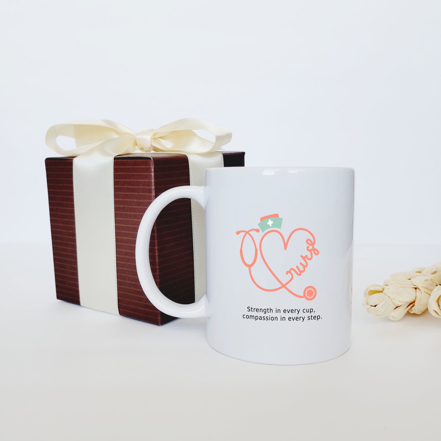 Personalized Ceramic Mug for Nurse - Custom Nurse Meaning Cup - Stethoscope Nursing Gift