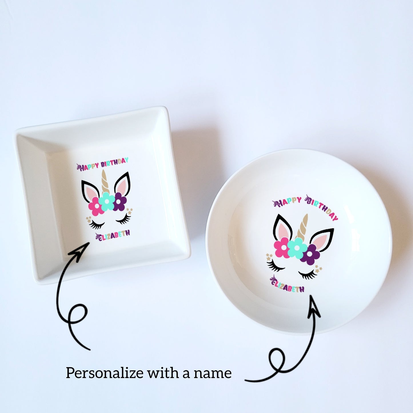 Unicorn Birthday Personalized Jewelry Dish