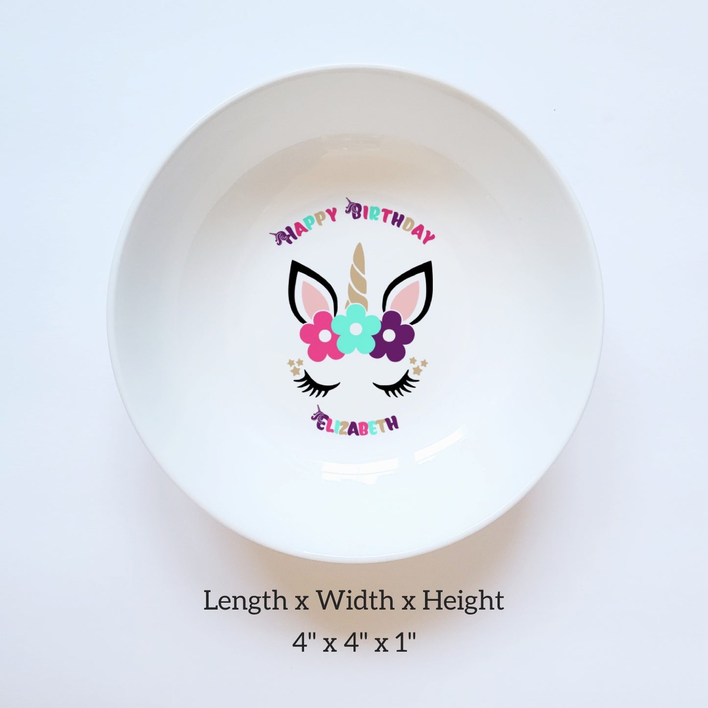 Unicorn Birthday Personalized Jewelry Dish