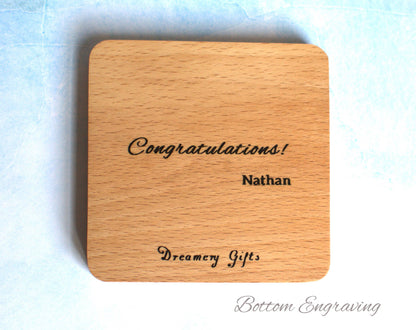 Laser Engraved Personalized Be Like A Duck wooden Ring Dish - Motivational & Inspirational Animal Lover Gift